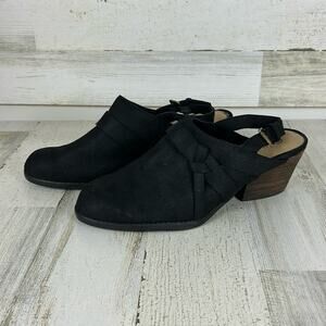 Bella Vita Kimberly Womens sz 10M black heeled slingback shoes mules